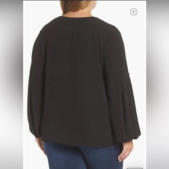 Vince Camuto Black Raglan Sleeve Blouse sz 3X - Picture 10 of 10
